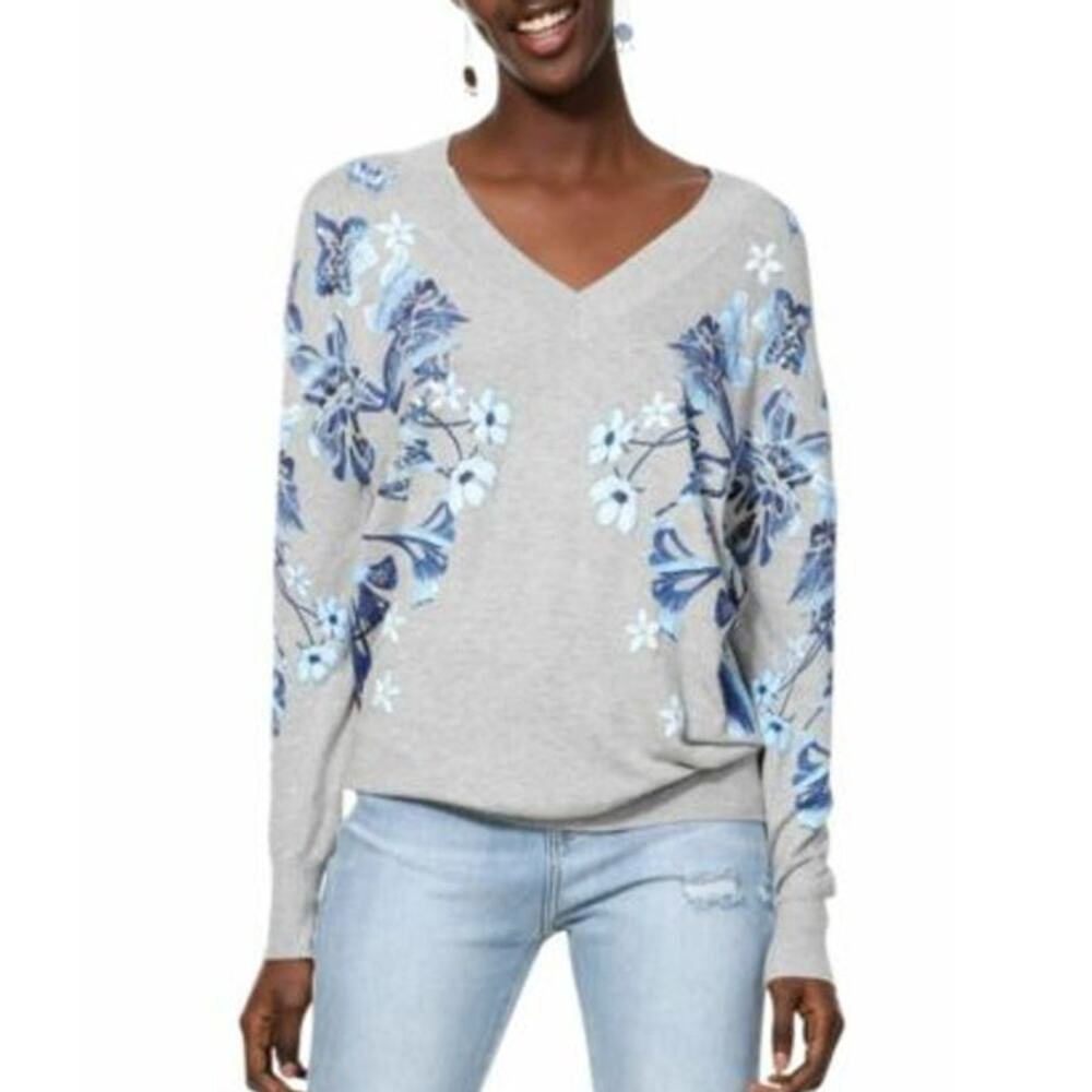 Desigual Louth Floral Butterfly Sequin Pullover K… - image 1